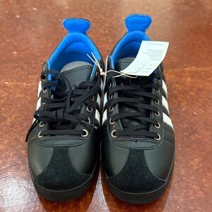 adidas Men’s Black White Sneakers with Blue Lining